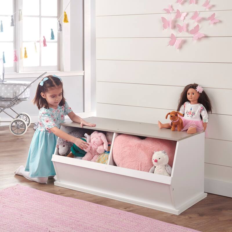 Taylor & Olive Lantana Two Bin Stackable Storage Cubby