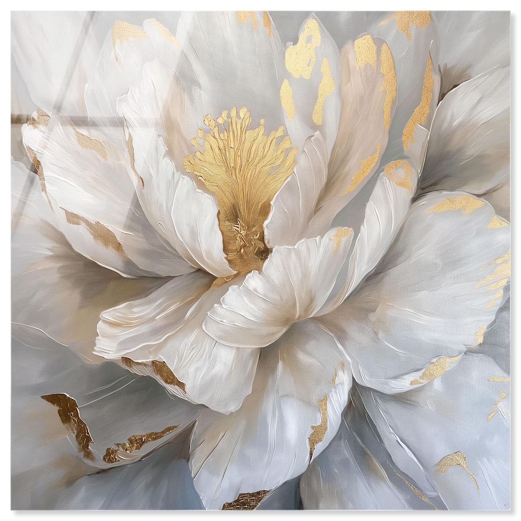 Golden Veins of Grace Acrylic by Art Remedy, Ready to Hang