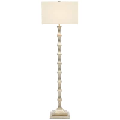 Currey & Company Lyndhurst Silver Floor Lamp - 63.25"h x 19"w x 19"d