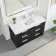 preview thumbnail 47 of 96, Santarem Single Vanity with Pure White Quartz Stone Top without Mirror