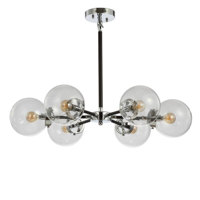 Maura 6-Light 28" Brass Cluster Pendant, by JONATHAN Y