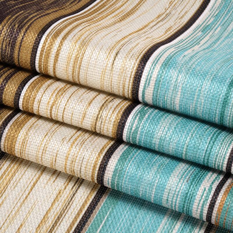 Table Runner 72" x 13", Retro Table Runner, Green & Blue - Green & Blue