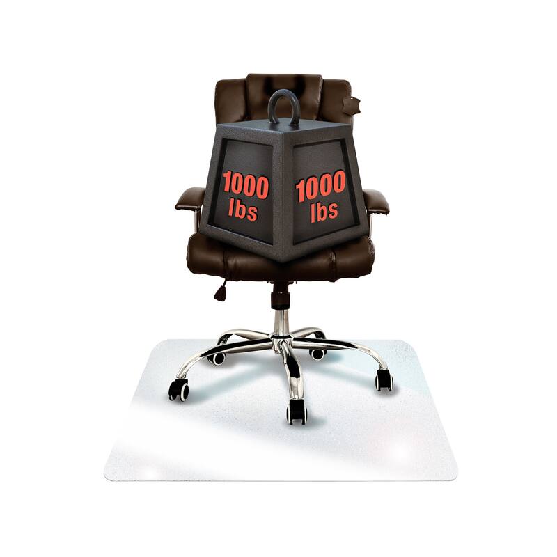 Glaciermat® Heavy Duty Glass Chair Mat for Hard Floors & Carpets - 36" x 40"