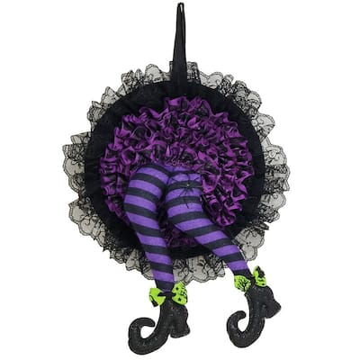 Halloween Wreaths Halloween Decorations Witch skirts and Legs Wreath - as picture