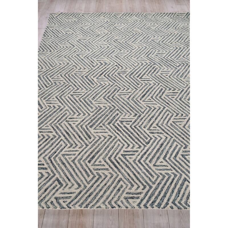 Exquisite Rugs Naturals Handmade Hand-tufted New Zealand Wool on Canvas Charcoal Area Rug