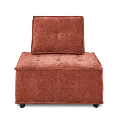 Red Modern 33" Tufted Chaise Lounge Chair