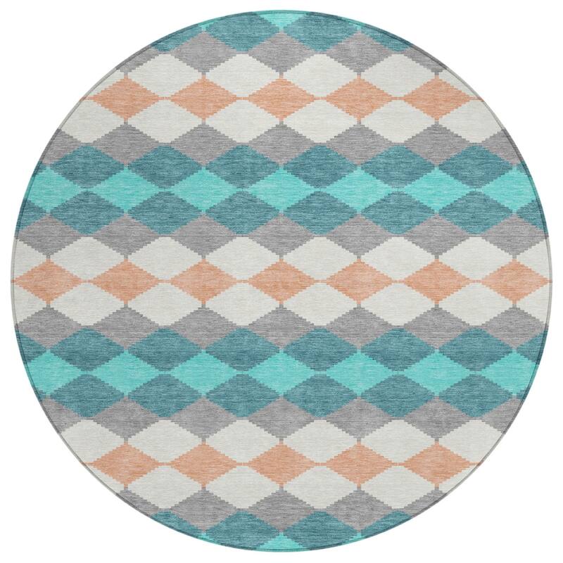 HomeRoots Geometric Transitional Rectangle Outdoor Rug