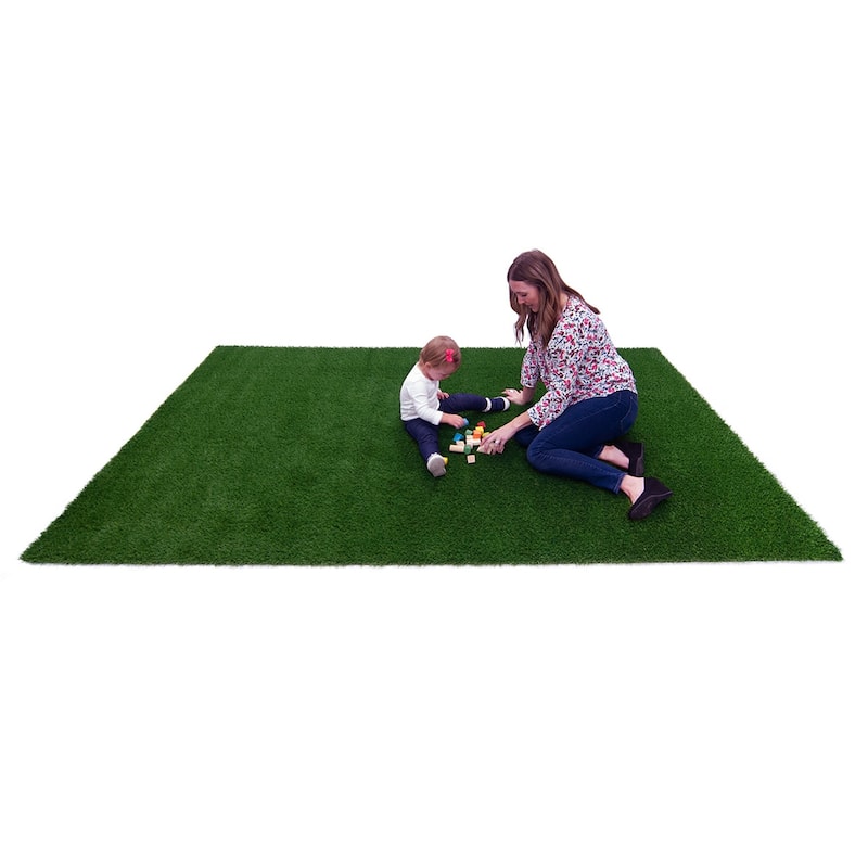 GreenSpace Educational Artificial Grass Synthetic Area Rug