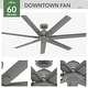 preview thumbnail 6 of 23, Hunter 60" Downtown Windmill Outdoor Ceiling Fan w/ Wall Control, Damp-Rated - Indoor-Outdoor, Industrial, Modern - ENERGY STAR!