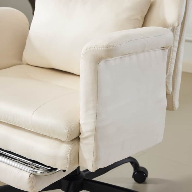 29.53 Inch High Back With Footrest Reclining Swivel Office Chair With Adjustable Arms