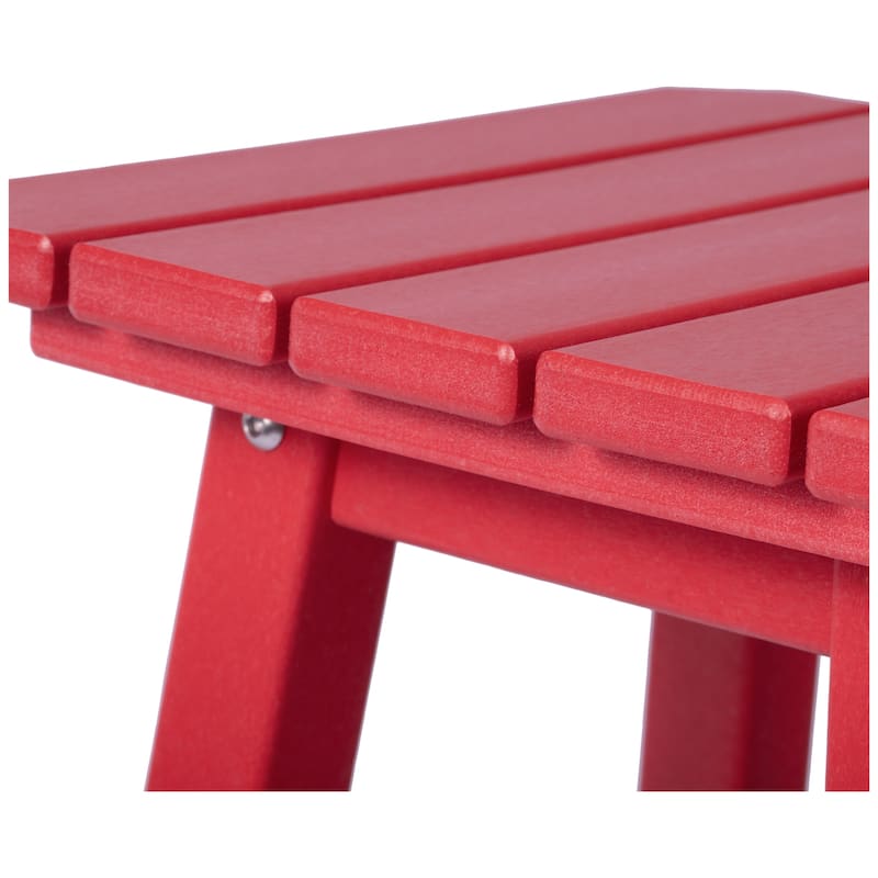 Polytrends Laguna Hdpe All Weather Outdoor Patio 24" Square Counter Stool