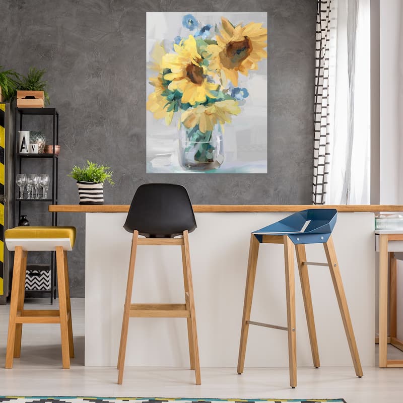 Petite Fleurs Sunflowers II By Studio Arts Canvas Art Print
