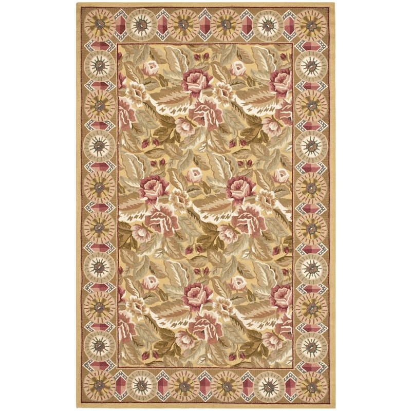 SAFAVIEH Handmade Chelsea Vermont French Country Wool Rug - 5'3" x 8'3" - 5'3" x 8'3" - Assorted