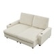 preview thumbnail 5 of 6, 74'' Wide Upholstered Chaise Lounge Loveseat with Adjustable Backrest