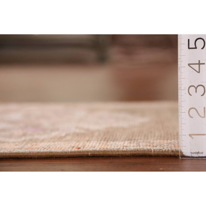 Hand Knotted Oriental 100% Wool Carpet Transitional Tribal Brown Anatolian Area Rug - 3' 0'' X 1' 7''