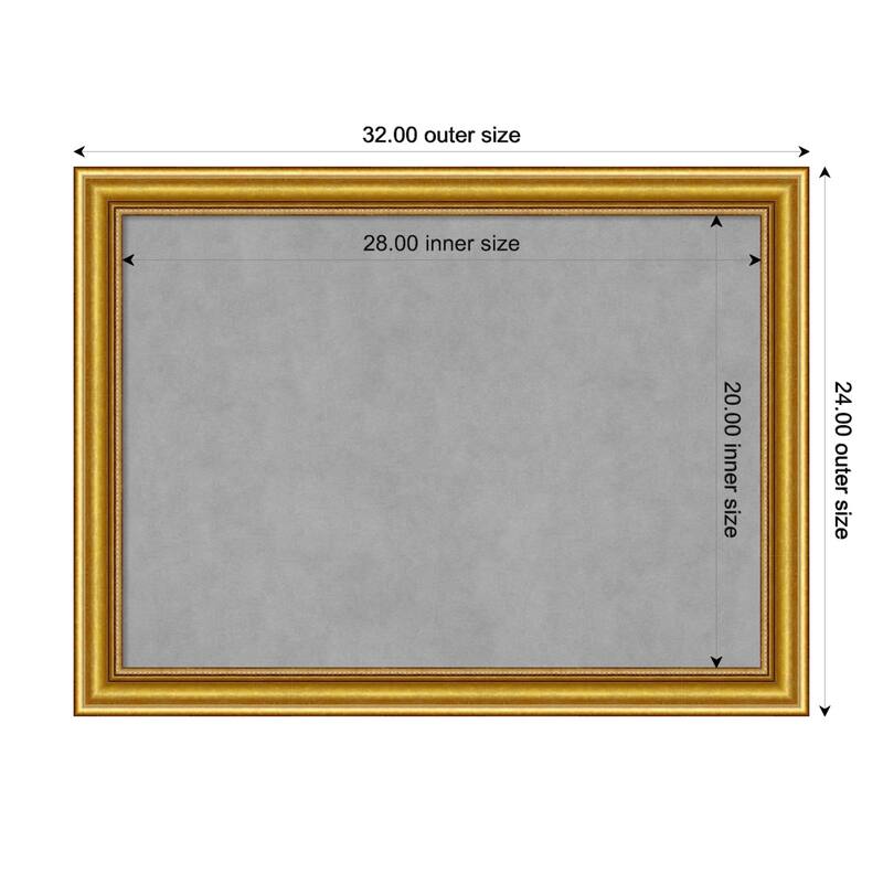 Amanti Art Townhouse Gold Framed Magnetic Board - Board Size 28x20