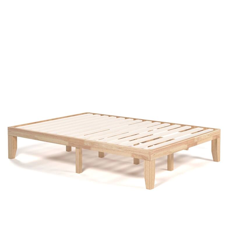 Gymax 14'' Full Size Wooden Platform Bed Frame w/ Strong Slat Support