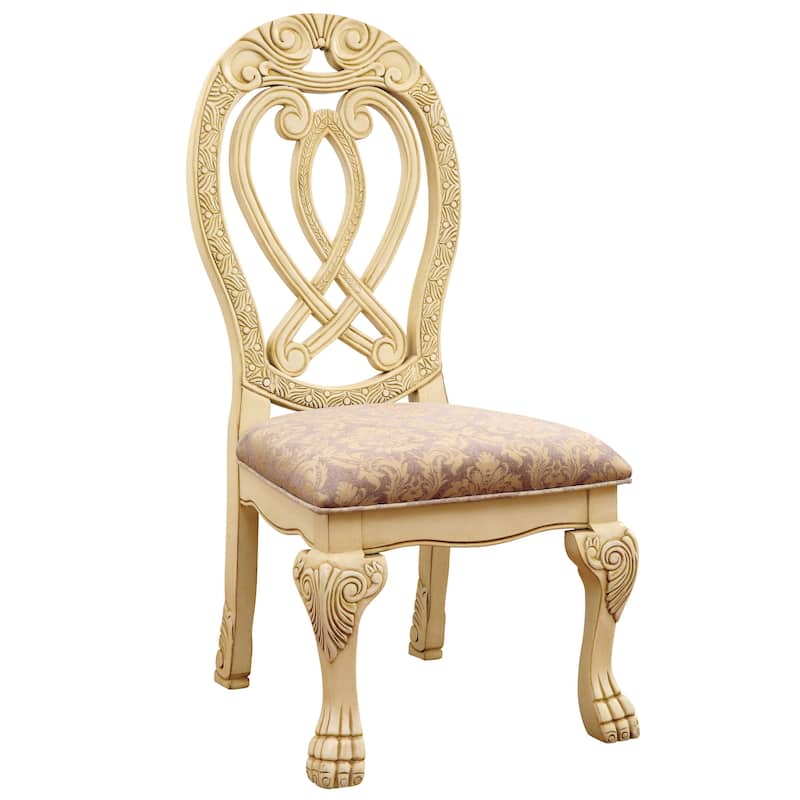 Moka Traditional Formal Upholstered Dining Chairs by Furniture of America (Set of 2)