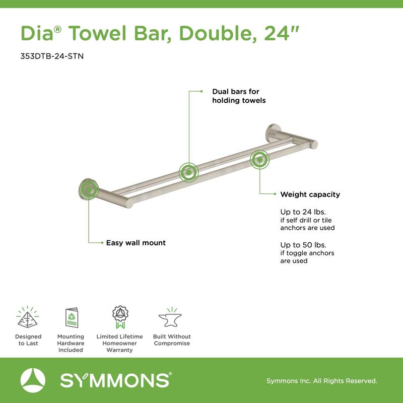 Symmons Dia 24" Towel Bar