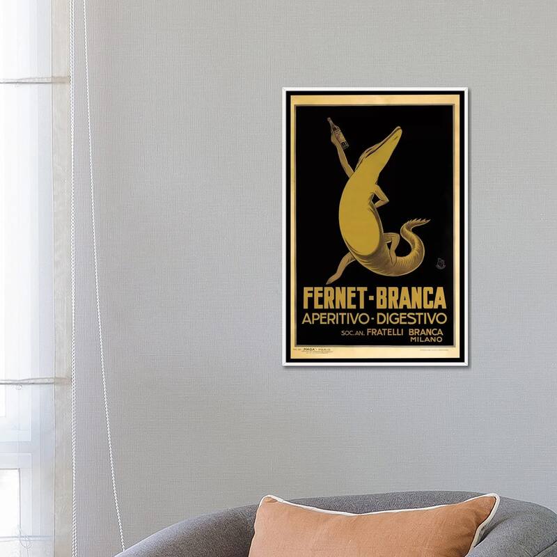 iCanvas "Fernet-Branca, Croc" by Vintage Apple Collection Framed Canvas Print