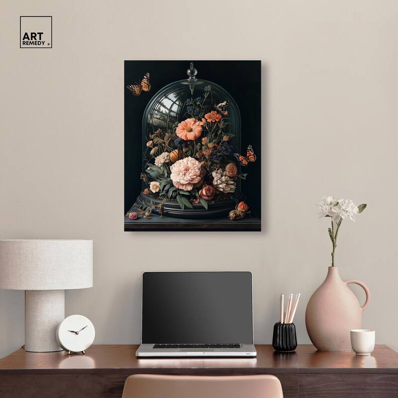 Bell Jar Garden I Canvas by Art Remedy, Gallery Wrapped