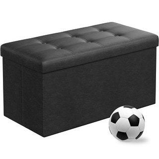 Folding Storage Ottoman Bench, Foldable Ottoman Foot Rest