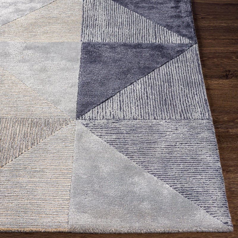 Amber Modern Patchwork Area Rug