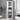 Tall bathroom storage cabinet with glass doors and adjustable shelves - 1