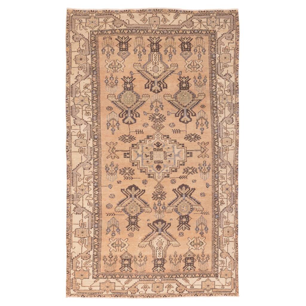 ECARPETGALLERY Hand-knotted Antalya Vintage Copper Wool Rug - 4'8 x 7'11