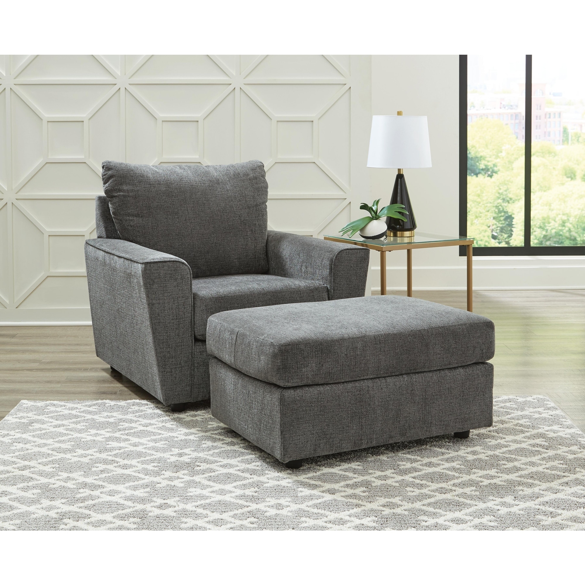 Signature Design by Ashley Stairatt Gray 2-Piece Upholstery Package - 38" W x 38" D x 39" H