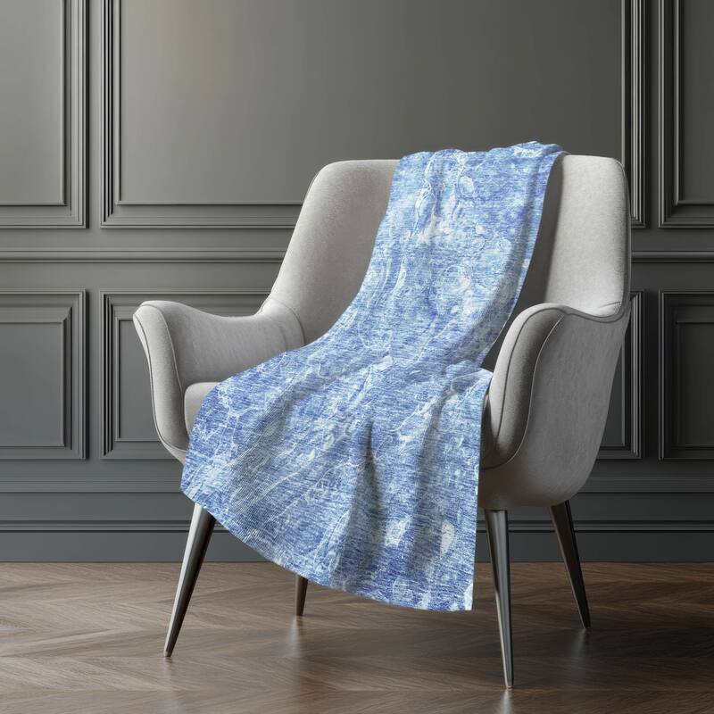 Premium Machine Washable Abstract Flow Sherpa Throw Blanket