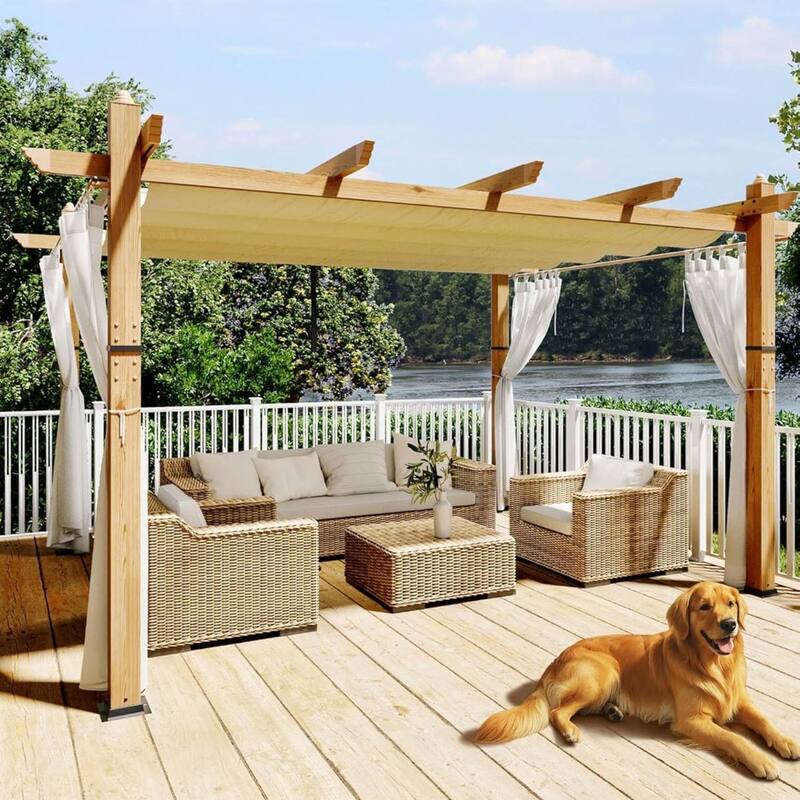 10×13 FT Heavy Duty Outdoor Pergola Gazebo for Patio, Backyard & Poolside - 10x13