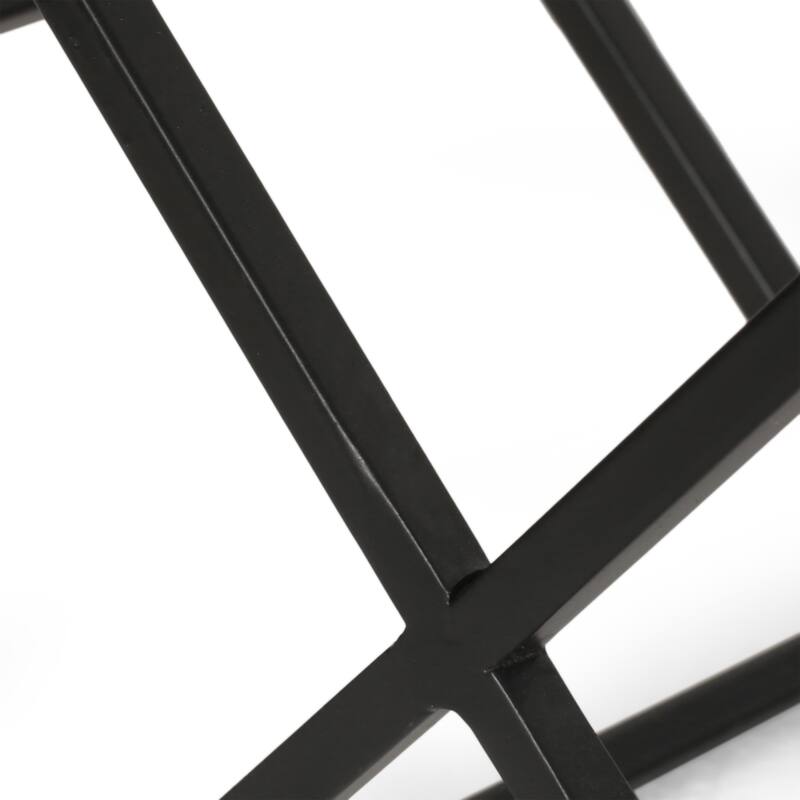 Roomfitters Modern Industrial Tabletop Wine Rack, Geometric Iron Frame, Holds 7 Bottles, Black