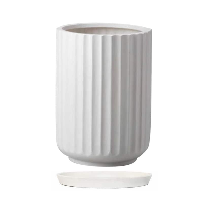 DreamPatio Fiberstone Round Saucer (Pair of 2)