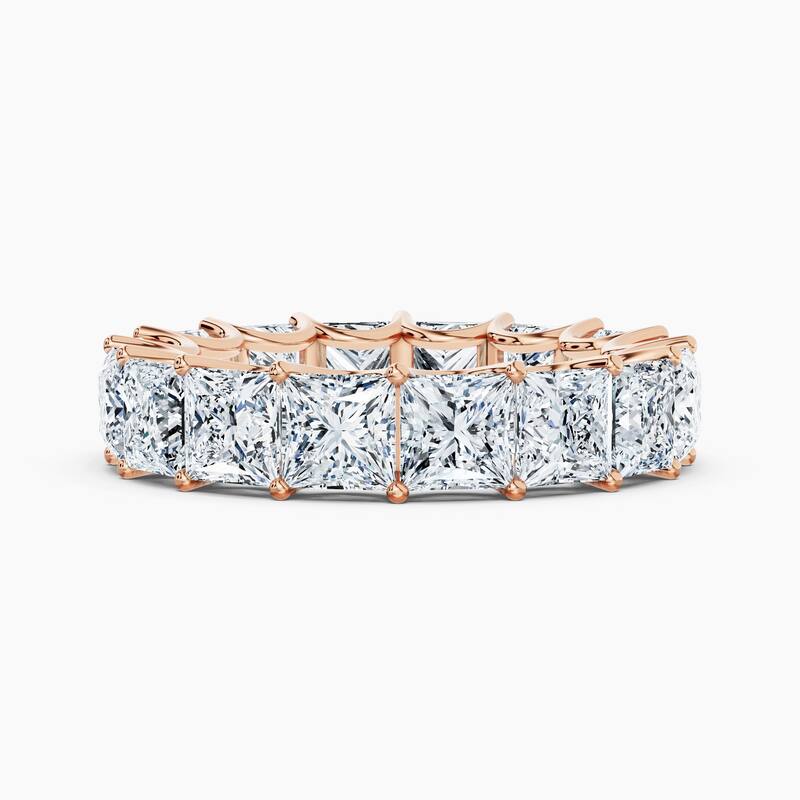 Auriya 14k Gold Princess Lab Grown Diamond Eternity Band 2.60 - 11.25 ct. tw. (F-G, VS) - 8.00 ct. wt. - 5 - Rose