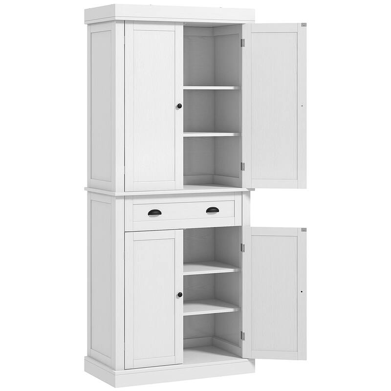 Traditional Freestanding 72.5" Kitchen Pantry Cabinet