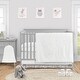 preview thumbnail 1 of 4, White Boho Bohemian Girl 4pc Nursery Crib Bedding Set - Solid Shabby Chic Princess Luxurious Luxury Elegant Vintage Designer
