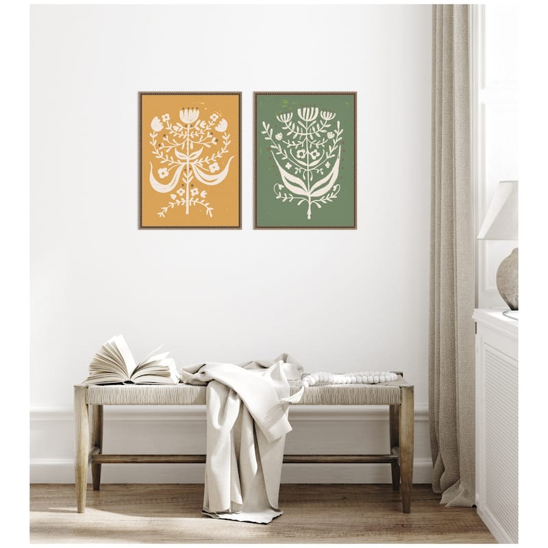 Kate and Laurel Bungalow Charm 2 Piece Framed Canvas Wall Art Set by Vicky Yorke