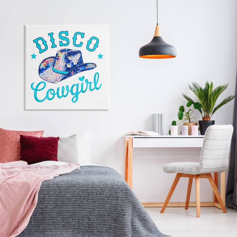 Stupell Turquoise Disco Cowgirl Canvas Wall Art Design By Amanda Greenwood