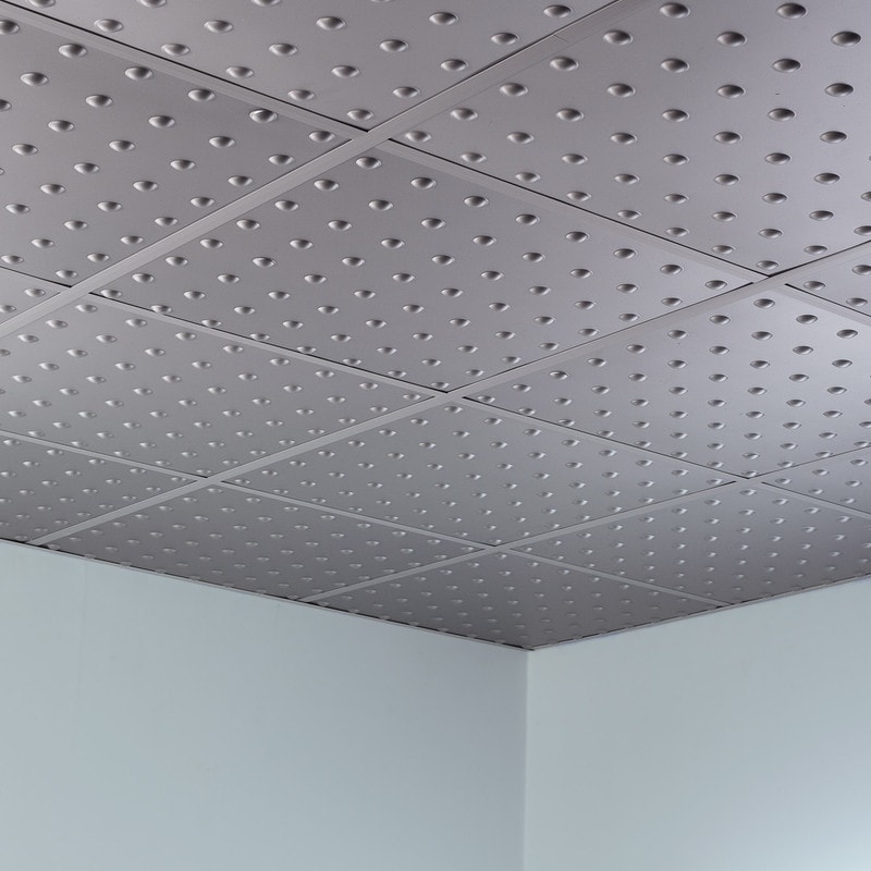 Brushed Aluminum Vinyl Tiles Diamond Plate – 2ft X 2ft Brushed Aluminum ...