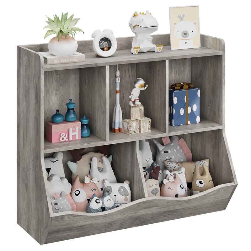 Toy Bookshelf and Bookcase, Multi Shelf with Cubby Organizer Cabinet for Storage Books and Toys