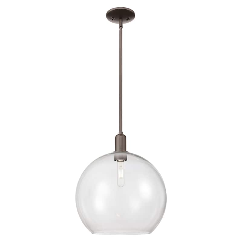 Innovations Lighting Endless Possibilities Arcadia - Athens - 1 Light 14" Stem Hung Mini Pendant - Clear/Oil Rubbed Bronze