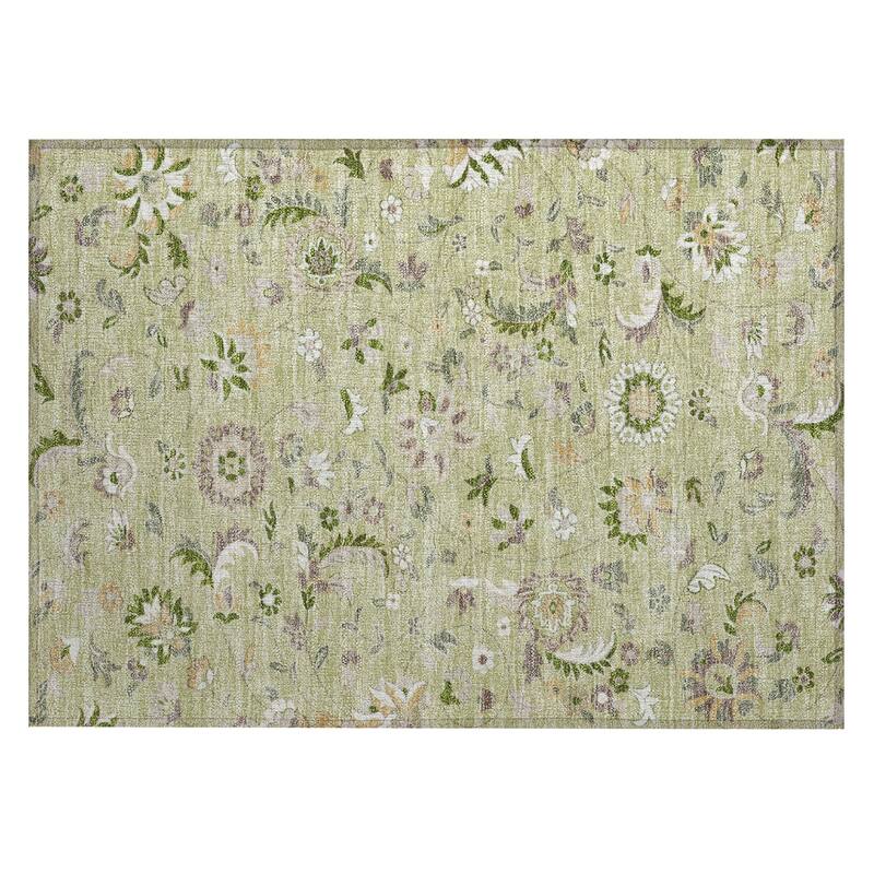 Machine Washable Indoor/ Outdoor Traditional Chantille Rug