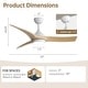 preview thumbnail 172 of 189, Sofucor 42"/48"/ 52"/60"Noiseless Walnut Wood Ceiling Fan with Remote Control, Integrated Light Optional