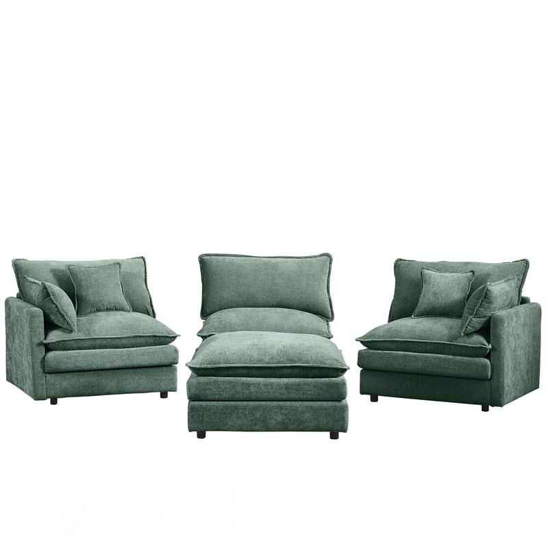 Modular Sectional Sofa, 102 Inch L Shaped Couch Set for Living Room