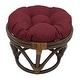preview thumbnail 9 of 17, Bali 18-inch Footstool with Solid Outdoor Cushion Merlot