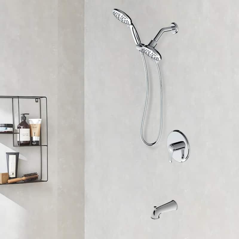 GIVINGTREE Pressure Balanced Complete Shower System with Rough-In Valve - 4.7 inch