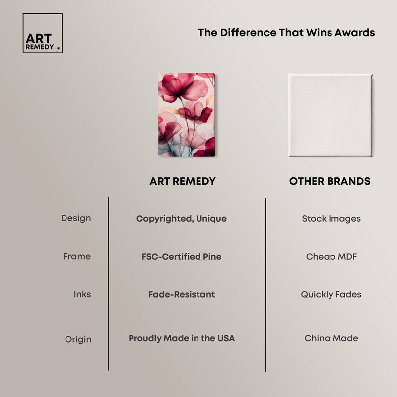 Chiffon Cherry Charm Canvas by Art Remedy, Gallery Wrapped