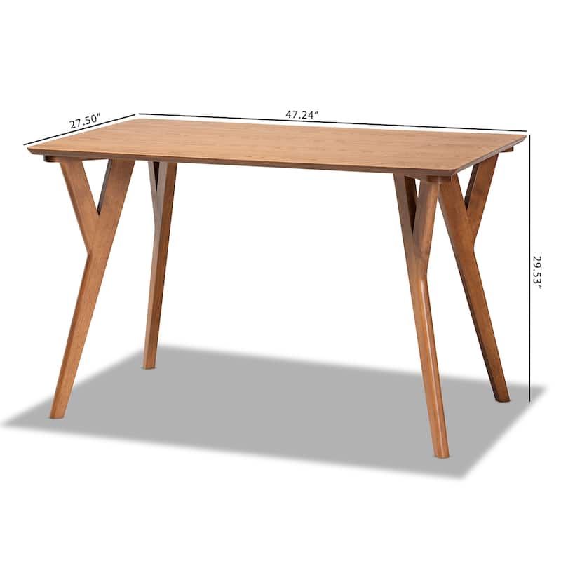 Sahar Walnut Brown Finished Wood Dining Table