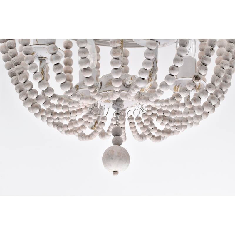 4-Light 16 Inch Antique White Pendant Ceiling LampChandelier